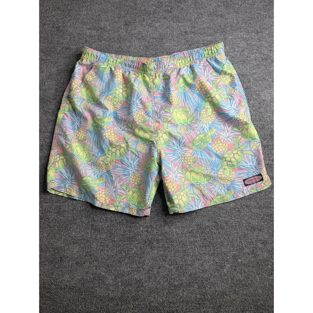 Vineyard Vines Men's Swim Trunks Size XL Turtle Pineapple Print Multicolor